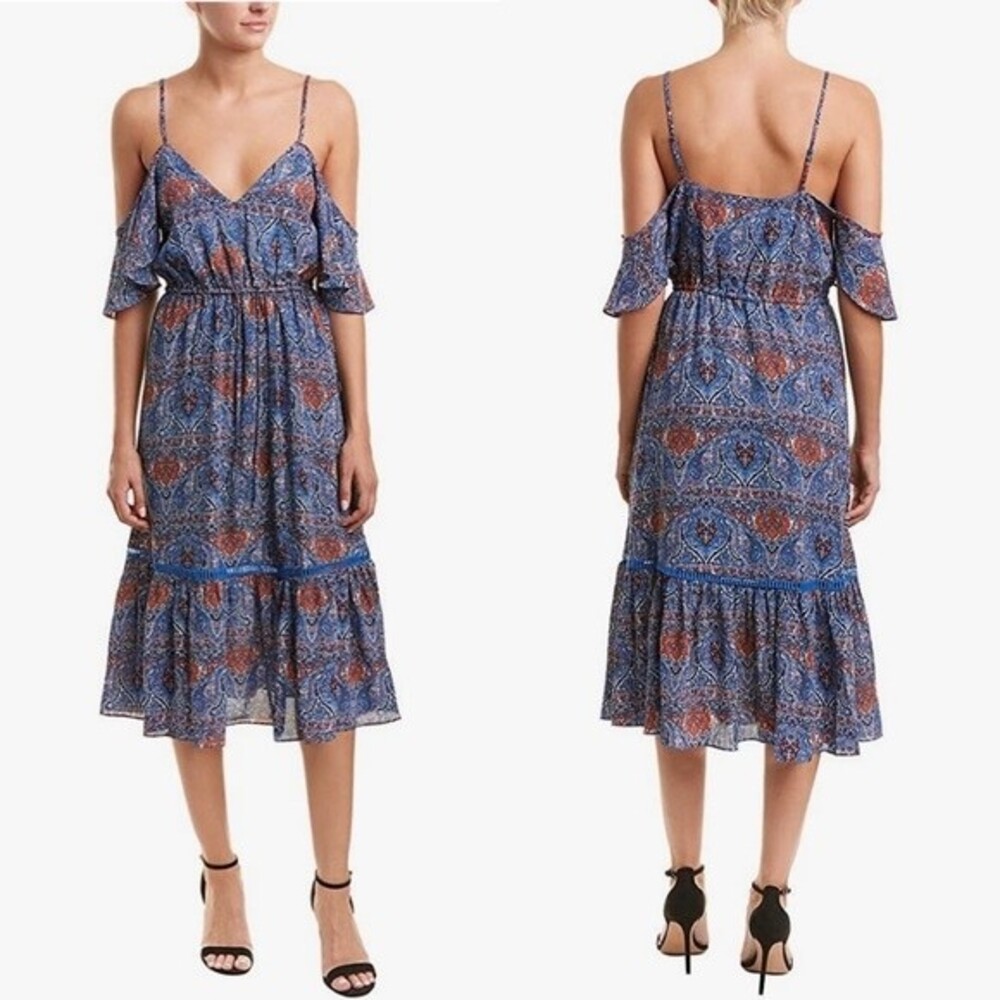 Jack By BB Dakota off shoulder midi printed dress size S